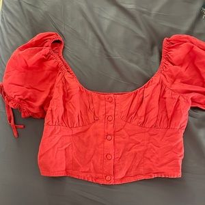 Coral/red crop top size M